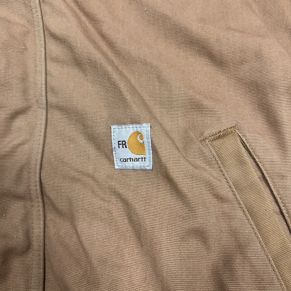 Carhartt Fire Resistant Jacket Mens XL Brown HRC3 FullZip Hoodie Workwear FRJ237 - Picture 5 of 10